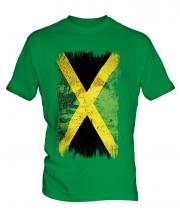 Jamaica Grunge Flag Mens T-Shirt