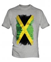 Jamaica Grunge Flag Mens T-Shirt