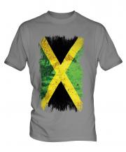 Jamaica Grunge Flag Mens T-Shirt