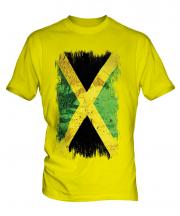 Jamaica Grunge Flag Mens T-Shirt