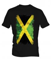 Jamaica Grunge Flag Mens T-Shirt