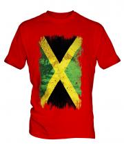 Jamaica Grunge Flag Mens T-Shirt