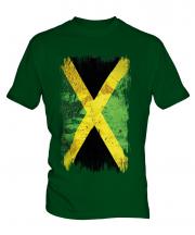 Jamaica Grunge Flag Mens T-Shirt