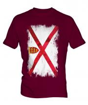 Jersey Grunge Flag Mens T-Shirt