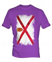 Jersey Grunge Flag Mens T-Shirt