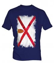 Jersey Grunge Flag Mens T-Shirt