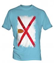 Jersey Grunge Flag Mens T-Shirt