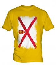 Jersey Grunge Flag Mens T-Shirt