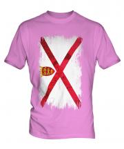 Jersey Grunge Flag Mens T-Shirt