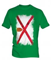 Jersey Grunge Flag Mens T-Shirt