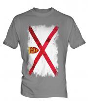 Jersey Grunge Flag Mens T-Shirt