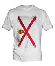 Jersey Grunge Flag Mens T-Shirt