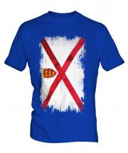 Jersey Grunge Flag Mens T-Shirt