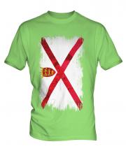 Jersey Grunge Flag Mens T-Shirt