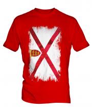 Jersey Grunge Flag Mens T-Shirt