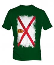 Jersey Grunge Flag Mens T-Shirt