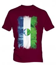 Kabardino-Balkaria Grunge Flag Mens T-Shirt