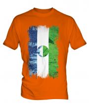 Kabardino-Balkaria Grunge Flag Mens T-Shirt