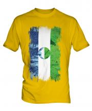 Kabardino-Balkaria Grunge Flag Mens T-Shirt
