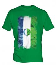 Kabardino-Balkaria Grunge Flag Mens T-Shirt