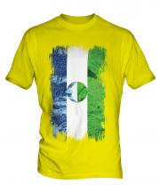 Kabardino-Balkaria Grunge Flag Mens T-Shirt