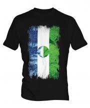 Kabardino-Balkaria Grunge Flag Mens T-Shirt