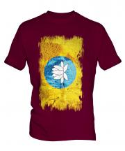 Kalmykia Grunge Flag Mens T-Shirt