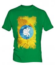 Kalmykia Grunge Flag Mens T-Shirt