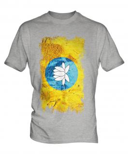 Kalmykia Grunge Flag Mens T-Shirt