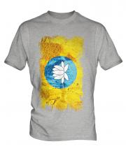 Kalmykia Grunge Flag Mens T-Shirt