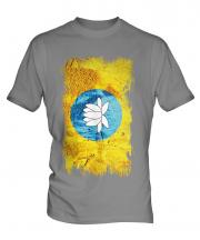 Kalmykia Grunge Flag Mens T-Shirt