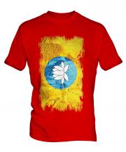 Kalmykia Grunge Flag Mens T-Shirt