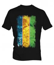 Karakalpakstan Grunge Flag Mens T-Shirt