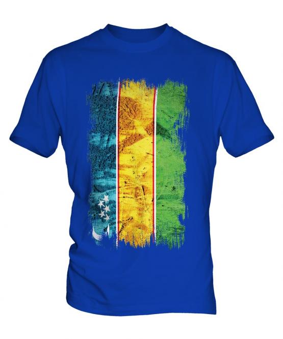 Karakalpakstan Grunge Flag Mens T-Shirt