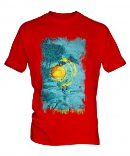 Kazakhstan Grunge Flag Mens T-Shirt