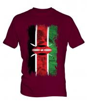 Kenya Grunge Flag Mens T-Shirt