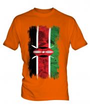 Kenya Grunge Flag Mens T-Shirt