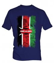 Kenya Grunge Flag Mens T-Shirt