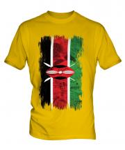 Kenya Grunge Flag Mens T-Shirt