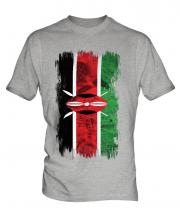 Kenya Grunge Flag Mens T-Shirt
