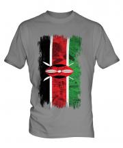 Kenya Grunge Flag Mens T-Shirt