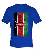 Kenya Grunge Flag Mens T-Shirt