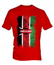 Kenya Grunge Flag Mens T-Shirt