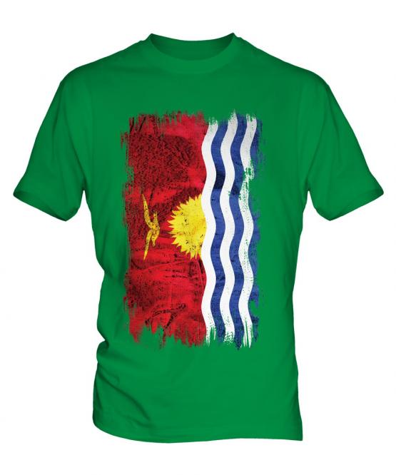 Kiribati Grunge Flag Mens T-Shirt