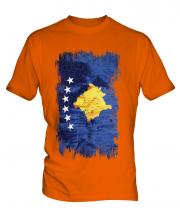 Kosovo Grunge Flag Mens T-Shirt
