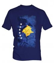 Kosovo Grunge Flag Mens T-Shirt