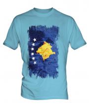 Kosovo Grunge Flag Mens T-Shirt