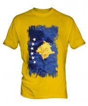 Kosovo Grunge Flag Mens T-Shirt