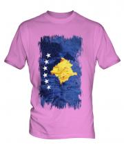 Kosovo Grunge Flag Mens T-Shirt