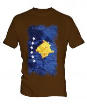 Kosovo Grunge Flag Mens T-Shirt